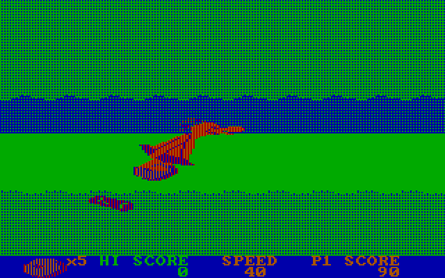 BC's Quest for Tires IBM PC/Compatibles Screenshot: Jumping over a log.