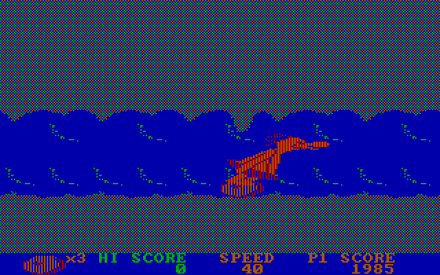 BC's Quest for Tires IBM PC/Compatibles Screenshot: Ducking dangers in the cave...