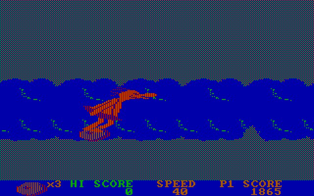 BC's Quest for Tires IBM PC/Compatibles Screenshot: Jump and duck obstacles in this cave.