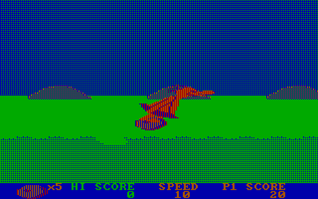 BC's Quest for Tires IBM PC/Compatibles Screenshot: Jumping over a hole in the ground.