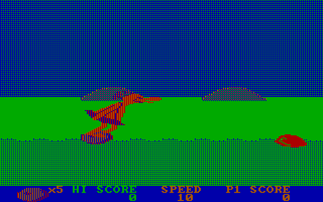 BC's Quest for Tires IBM PC/Compatibles Screenshot: Game start; jump over this rock.