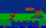 BC's Quest for Tires for IBM PC/Compatibles - Jump over the river, but don't let Fat Broad hit you with her club!