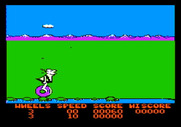 BC's Quest for Tires for Apple II - Jumping across the water...don't stay in place too long, or the turtle disappears!