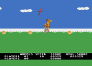 BC's Quest for Tires for Atari 8-bit - This bird can help me across the volcano...