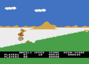 BC's Quest for Tires for Atari 8-bit - Jump over the boulders on this hill...