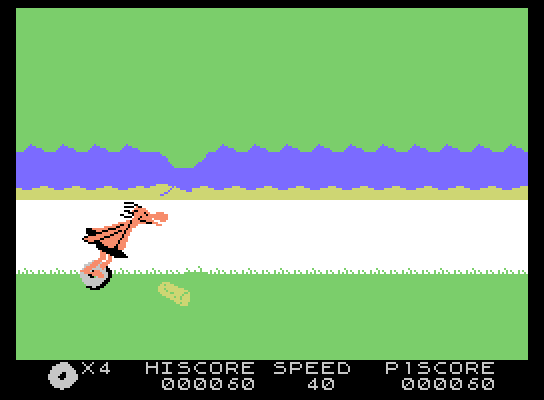 BC's Quest for Tires ColecoVision Screenshot: Jump over the logs...