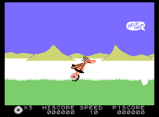 BC's Quest for Tires ColecoVision Screenshot: Game start.