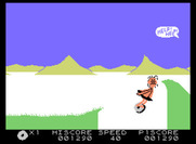 BC's Quest for Tires for ColecoVision - Not enough speed for the jump, so I'm falling into a pit again...