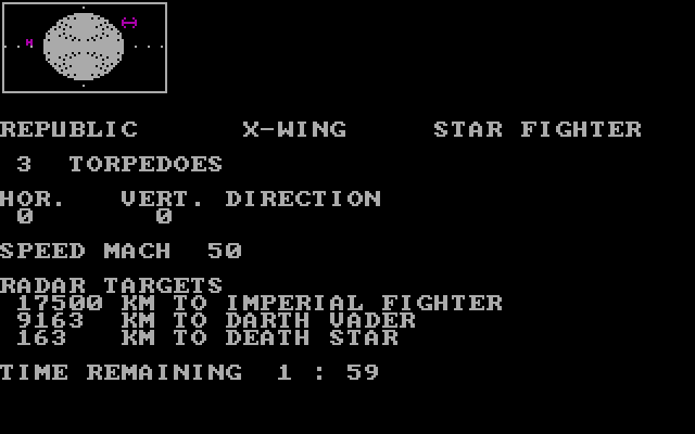 XWing Fighter IBM PC/Compatibles Screenshot: Death star, at close distance!
