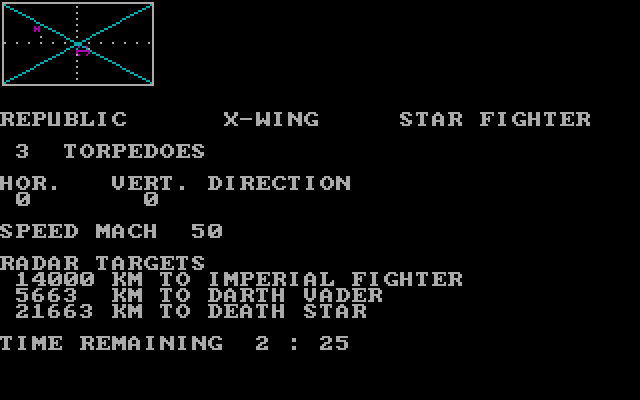 XWing Fighter IBM PC/Compatibles Screenshot: Firing lasers...