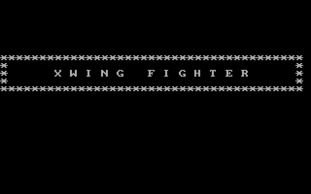 XWing Fighter IBM PC/Compatibles Screenshot: Title screen.