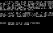 XWing Fighter for IBM PC/Compatibles - Instructions, continued...