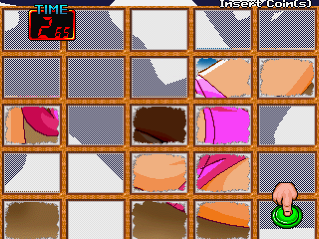 Gals Panic S: Extra Edition Arcade Screenshot: It's a bonus round, press the button as quickly as possible!