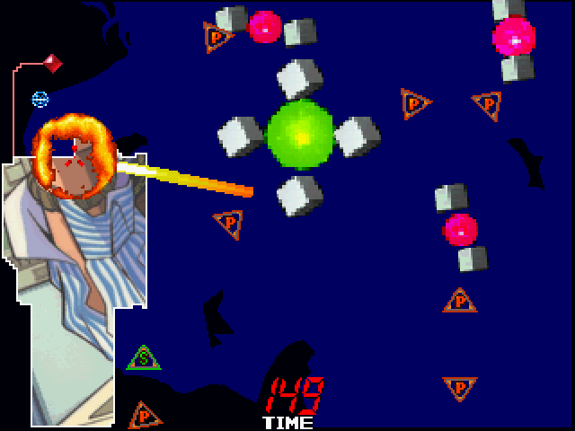 Gals Panic S: Extra Edition Arcade Screenshot: It's a laser attack!