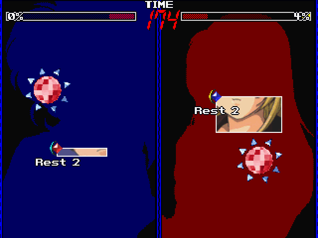 Gals Panic S: Extra Edition Arcade Screenshot: A two player vs. mode is available...