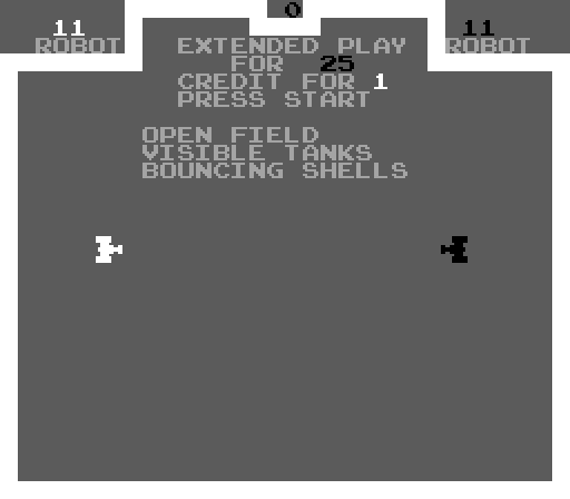Ultra Tank Arcade Screenshot: The open field game option.