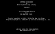 New York Times Crossword Puzzles: Volume III, The for IBM PC/Compatibles - Title screen.