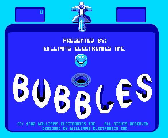 Bubbles Arcade Screenshot: Title screen.