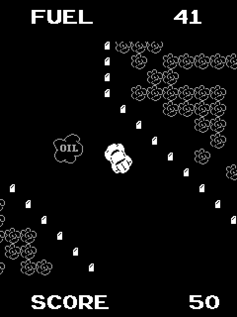 Super Bug Arcade Screenshot: More oil to avoid...