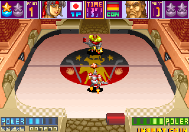 Slap Shot Arcade Screenshot: Face off...