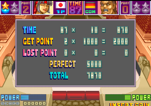Slap Shot Arcade Screenshot: Round complete, a perfect score!