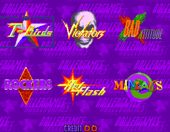 Rollergames Arcade Screenshot: Choose a sponsor...