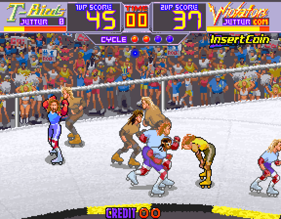 Rollergames Arcade Screenshot: Skating in progress...