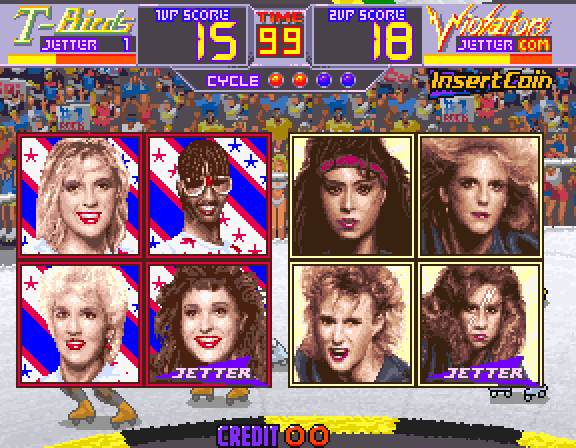 Rollergames Arcade Screenshot: The next team is up...