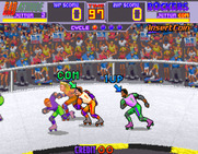 Rollergames for Arcade - When starting out the game highlights which player is which...