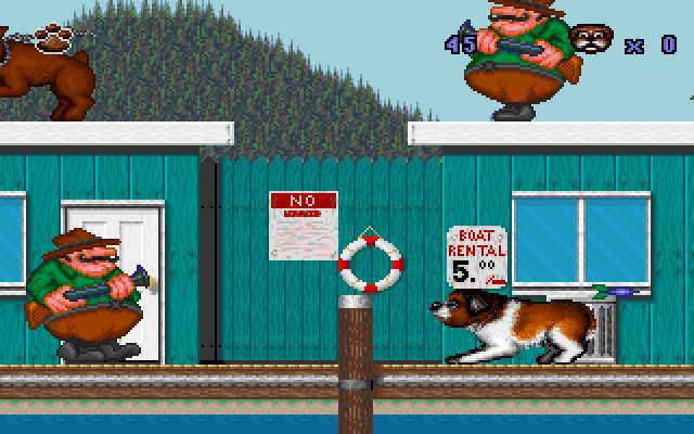 Beethoven: The Ultimate Canine Caper! IBM PC/Compatibles Screenshot: Duck under the darts!