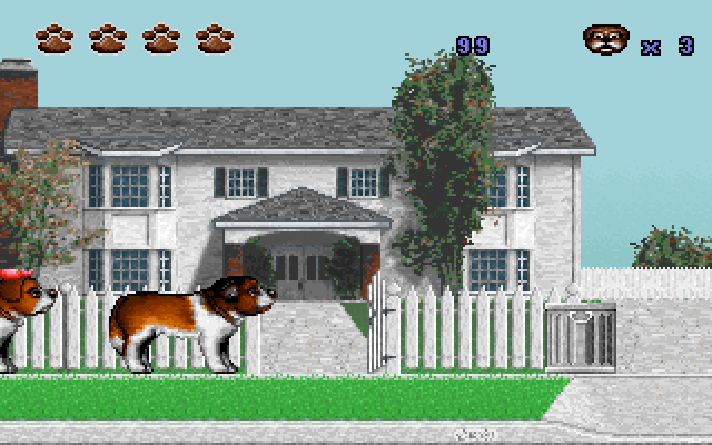 Beethoven: The Ultimate Canine Caper! IBM PC/Compatibles Screenshot: Game start.