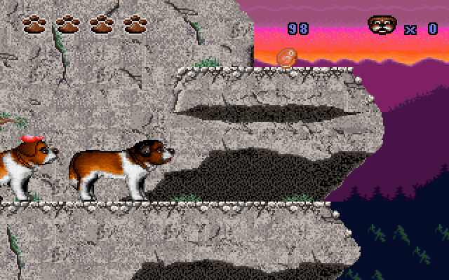 Beethoven: The Ultimate Canine Caper! IBM PC/Compatibles Screenshot: World 4 start