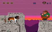 Beethoven: The Ultimate Canine Caper! for IBM PC/Compatibles - There are a lot more gaps to cross as the game progresses...
