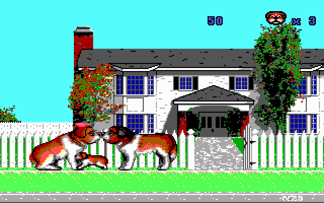 Beethoven: The Ultimate Canine Caper! IBM PC/Compatibles Screenshot: Level one completed!