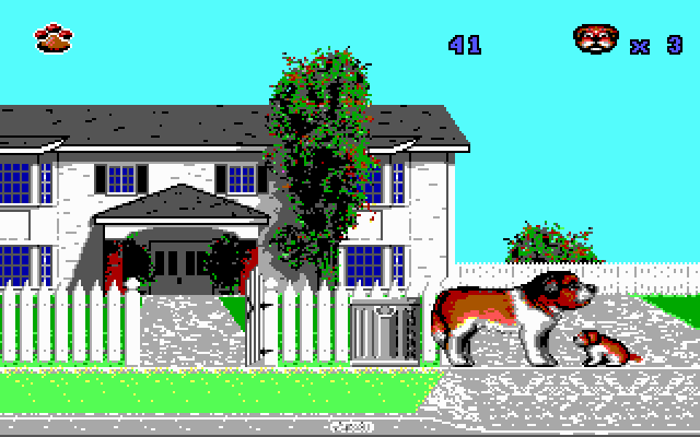Beethoven: The Ultimate Canine Caper! IBM PC/Compatibles Screenshot: Found the first pup!