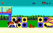 Beethoven: The Ultimate Canine Caper! for IBM PC/Compatibles - An angry squirrel and dog catcher block the way!