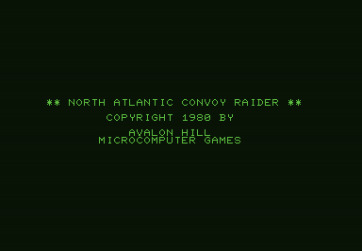 North Atlantic Convoy Raider for Commodore PET - Title screen.
