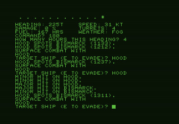North Atlantic Convoy Raider for Commodore PET - Both ships are damaged...