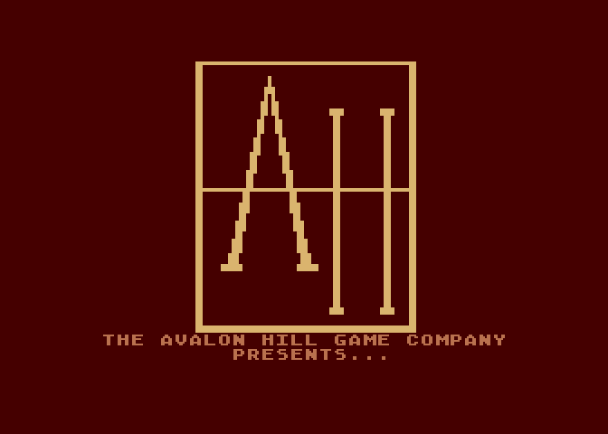 Planet Miners Atari 8-bit Screenshot: Avalon Hill logo (Disk version).