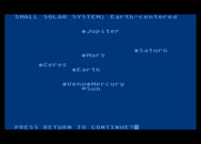 Planet Miners for Atari 8-bit - Viewing the solar system map...