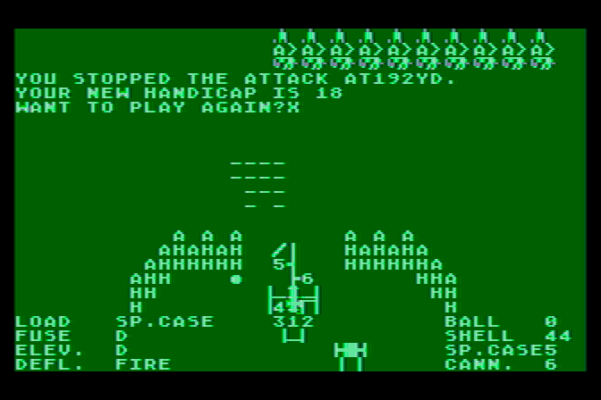 Guns of Fort Defiance Atari 8-bit Screenshot: I stopped the attack!