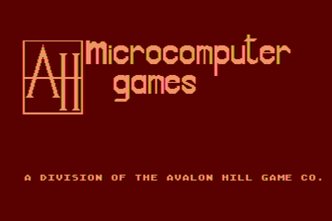 Guns of Fort Defiance Atari 8-bit Screenshot: Microcomputer Games logo screen.