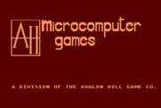 Guns of Fort Defiance for Atari 8-bit - Microcomputer Games logo screen.