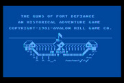 Guns of Fort Defiance for Atari 8-bit - Title screen.