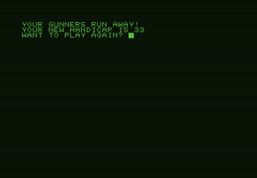 Guns of Fort Defiance for Commodore PET - Your gunners run away! Game over...