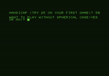 Guns of Fort Defiance for Commodore PET - Select some game options...