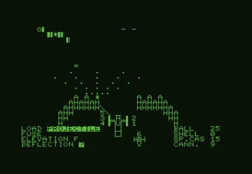 Guns of Fort Defiance for Commodore PET - Incoming cannon fire...
