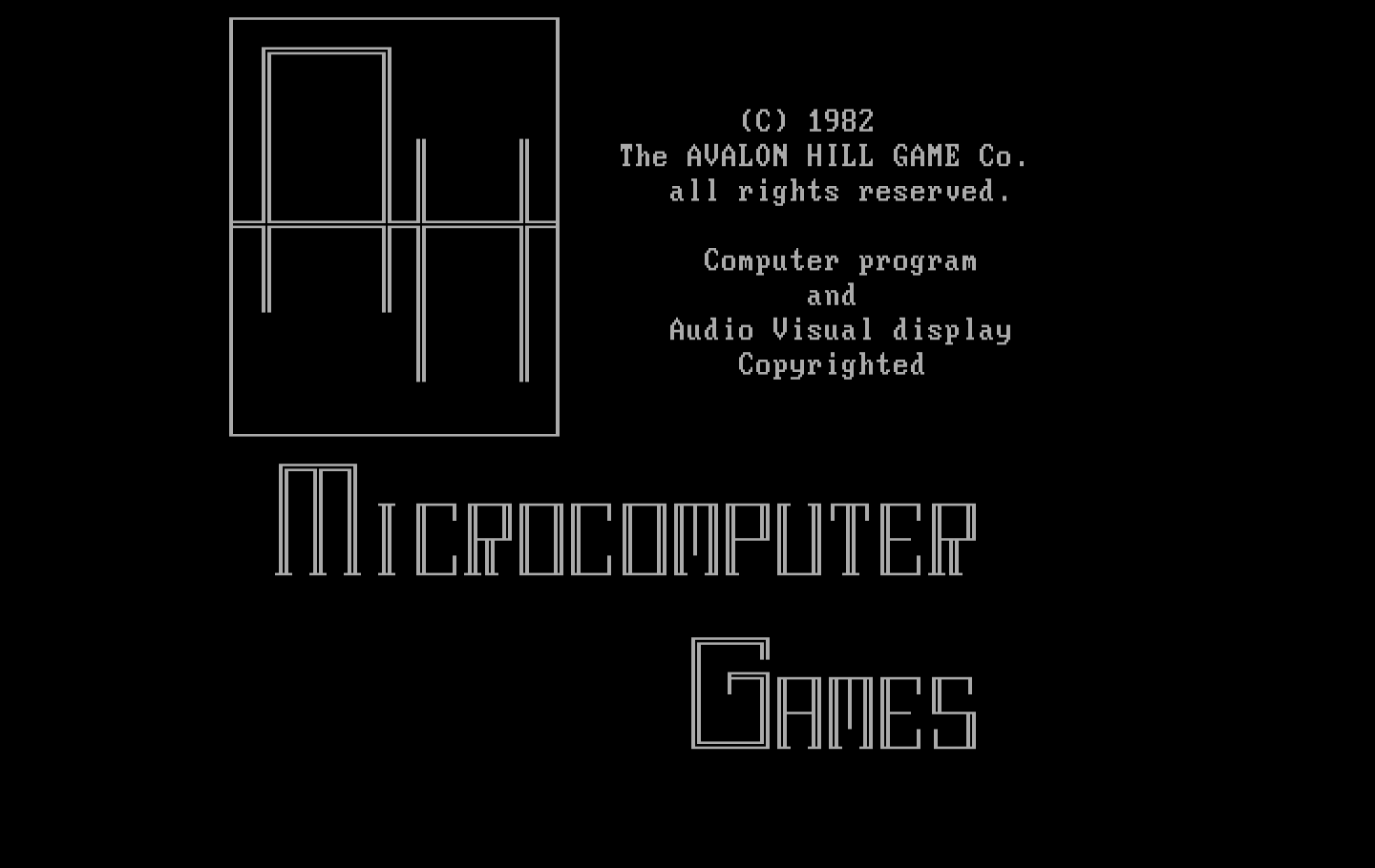 Computer Facts in Five IBM PC/Compatibles Screenshot: Microcomputer Games presents...
