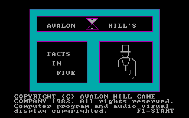 Computer Facts in Five IBM PC/Compatibles Screenshot: Title screen.
