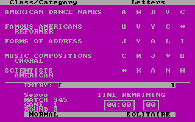 Computer Facts in Five IBM PC/Compatibles Screenshot: Starting a match.